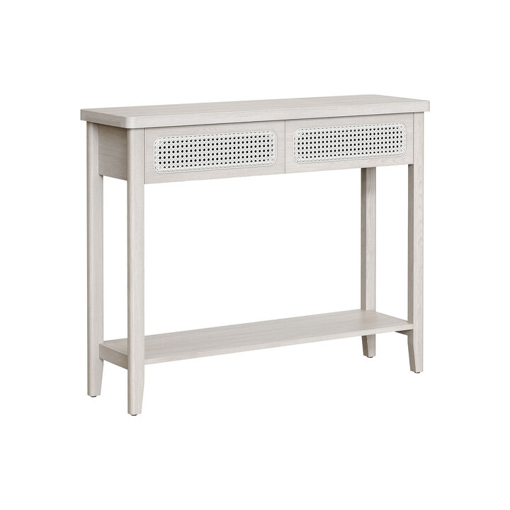 Console Table with Drawers and Shelf