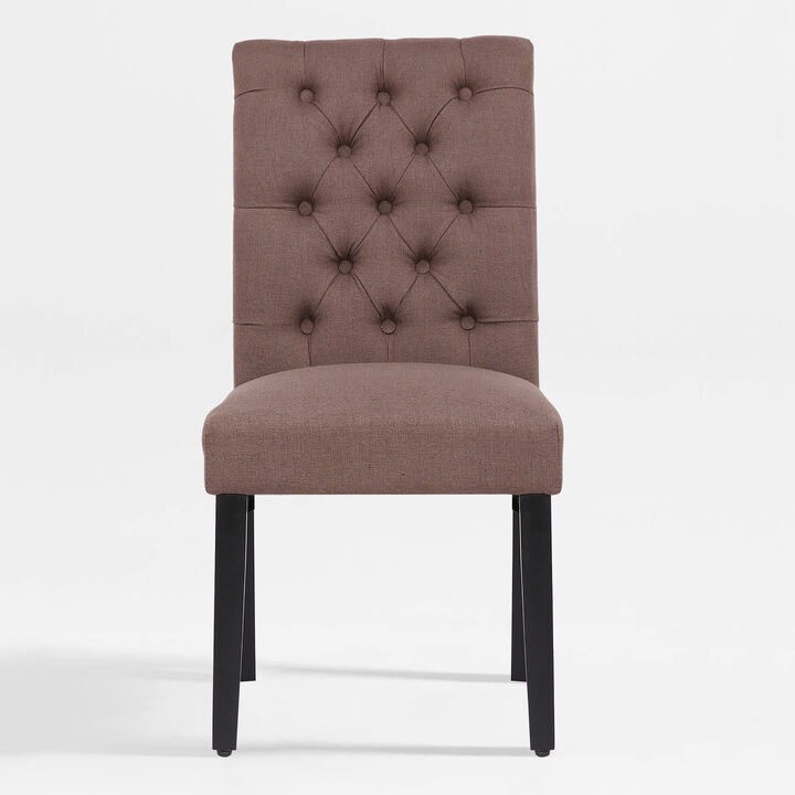 WestinTrends Upholstered Button Tufted Dining Chair
