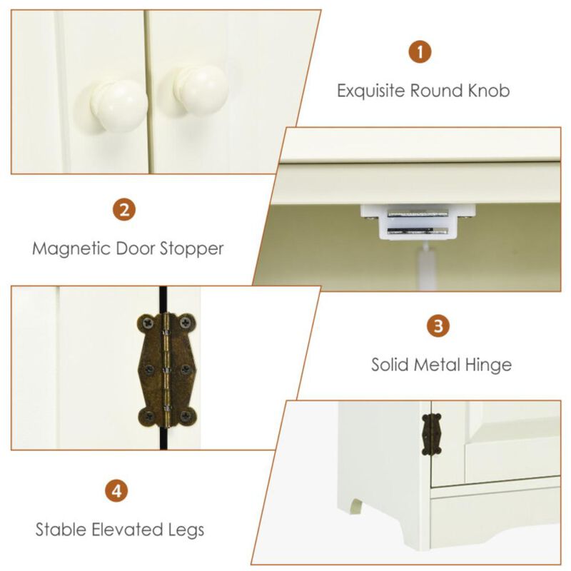 Hivvago Accent Storage Cabinet Adjustable Shelves