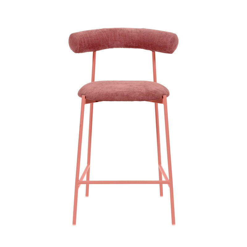 Liliana Mauve Velvet Counter Stool