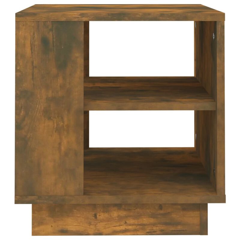 vidaXL Coffee Table Smoked Oak 15.7"x15.7"x16.9" Engineered Wood