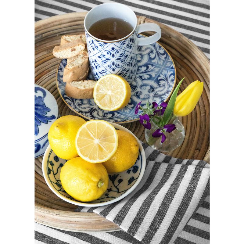 Solino Home 100% Pure Linen Tablecloth | Amalfi Stripe