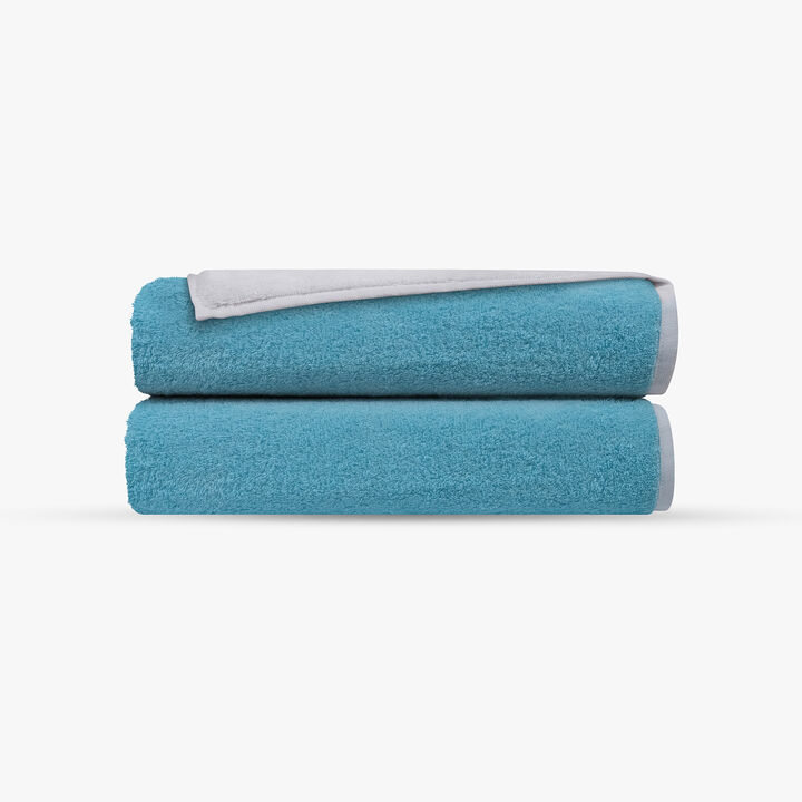 Double Face 2 pcs Turkish Bath Towels Set