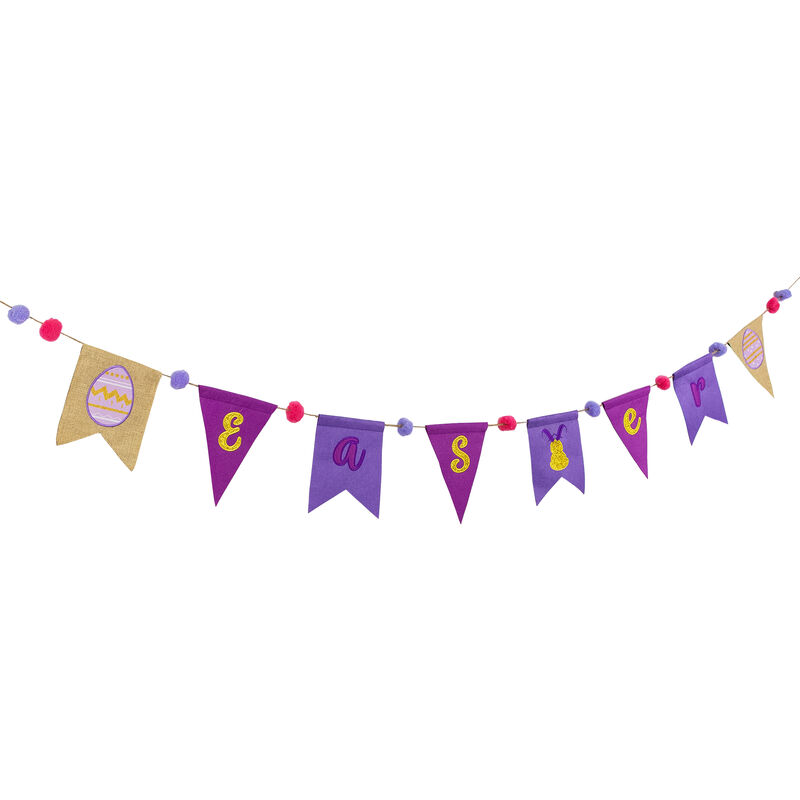 80" Embroidered "Easter" Hanging Wall Banner