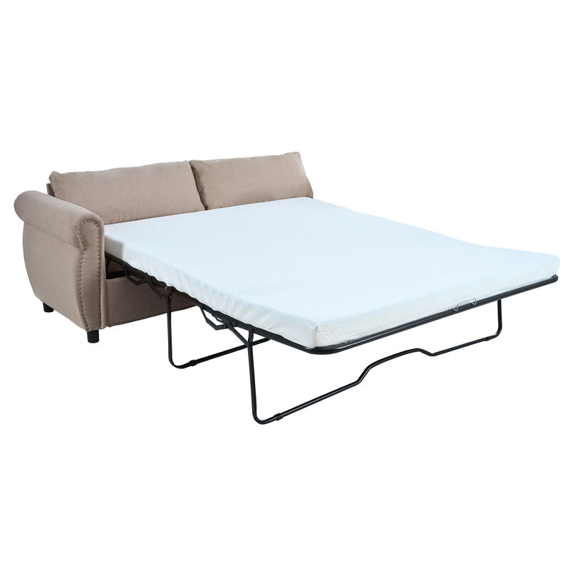 80.7" 2In1 Sofa Bed Sleeper With Large Mattress(63"X70.9x3.3 Inch), For Living Room Spaces Bedroom