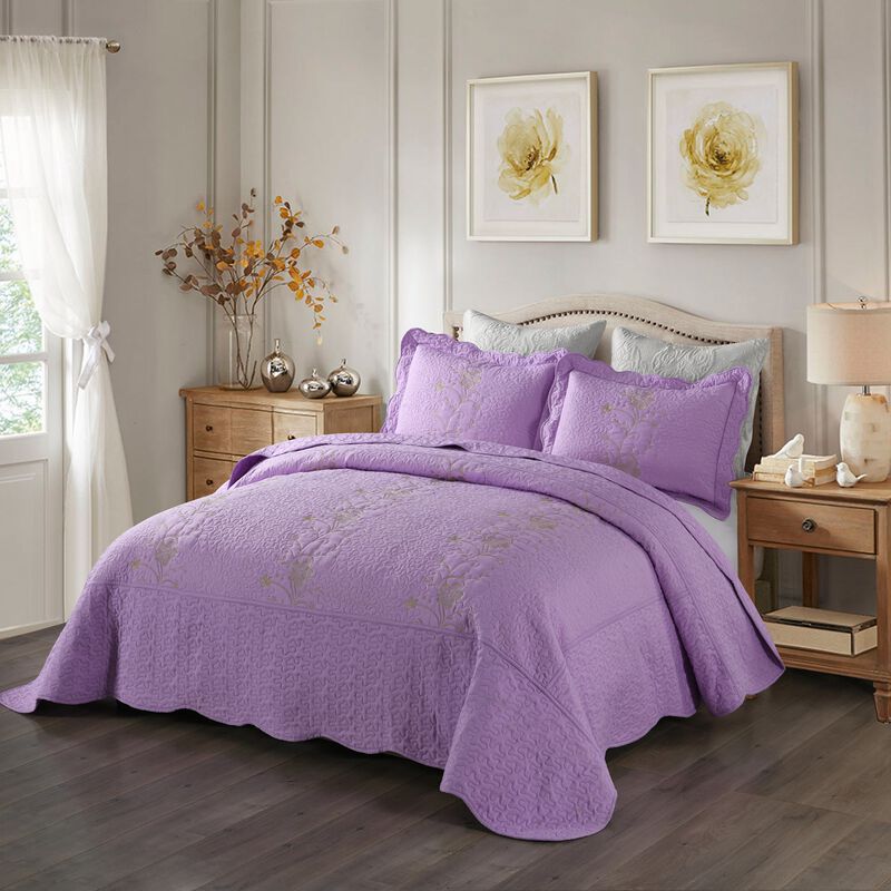 MarCielo 3 Piece Lightweight Bedspread Quilt Set Lapaz