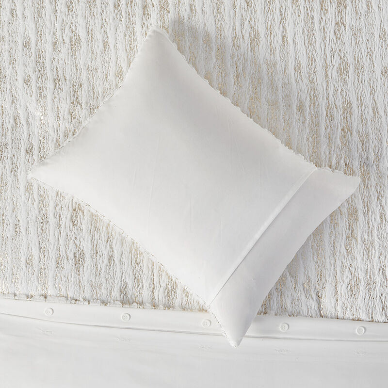 Gracie Mills Maelona Metallic Print Faux Fur Duvet Cover Set