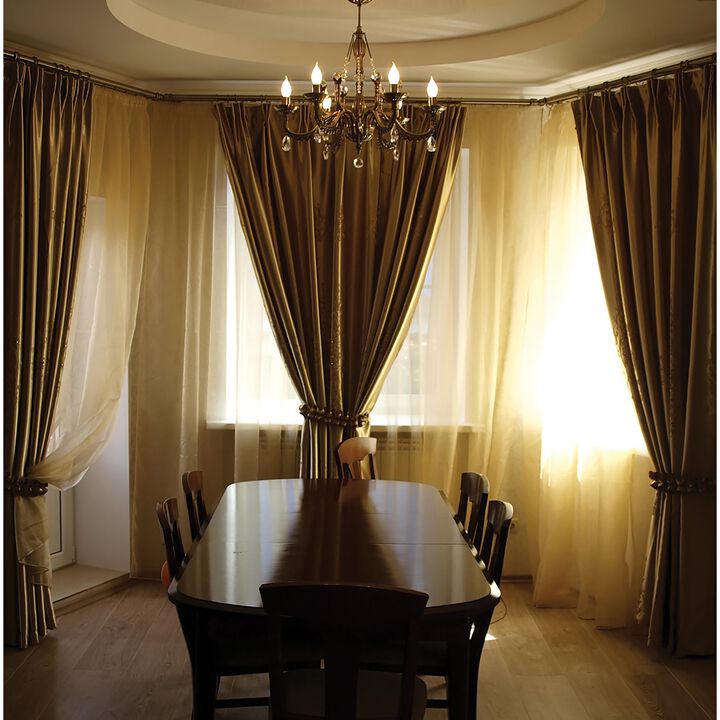 Oriel Bay Window Curtain Rod Set, 43" to 78"