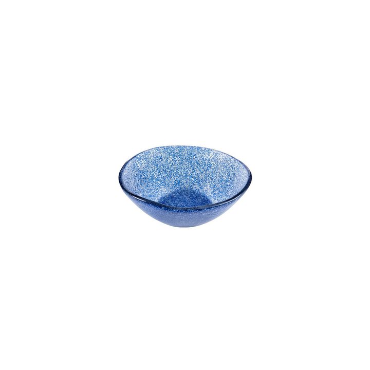 Glass Dinnerware dia.7.5" h:2.75" 20 oz. Round Blue Glass Bowl