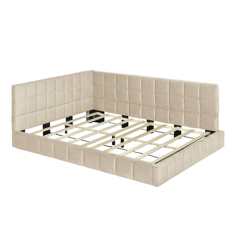 Modern Upholstered Daybed Sofa Bed Frame for Living Room or Bedroom