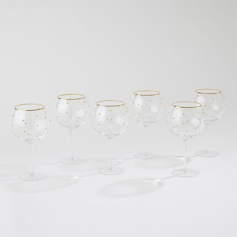 Set of 6 Celebration Goblet Glasses