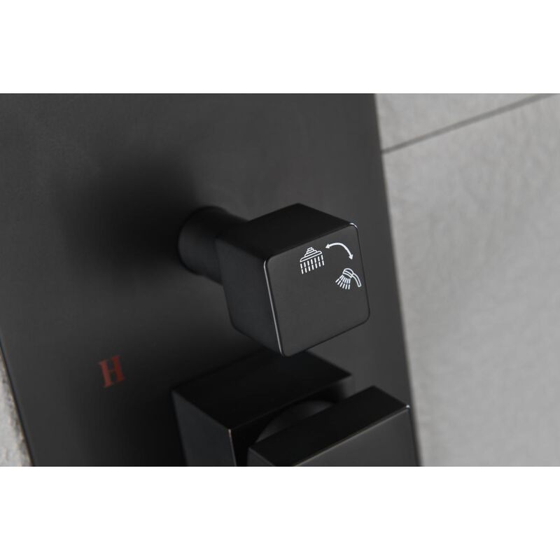 12" Rain Shower Head Systems Wall Mounted Shower With 12 In. X 20 In. Shower Niche
