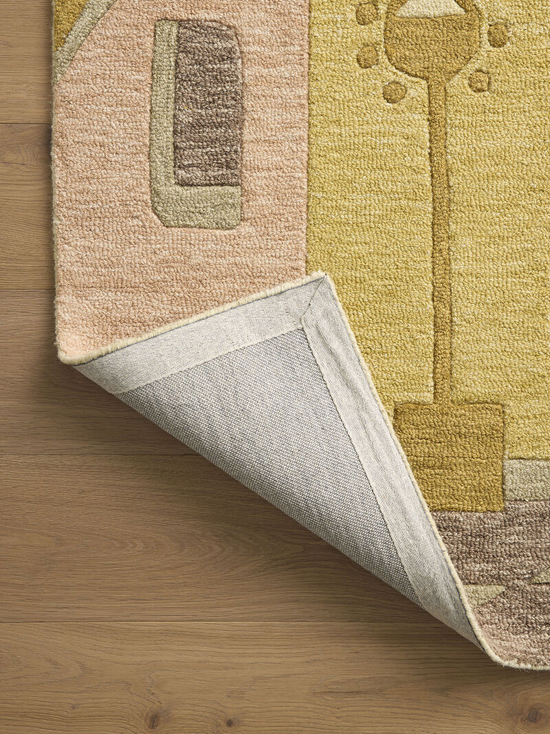Villagio VIL01 Gold/Multi 18" x 18" Sample Rug