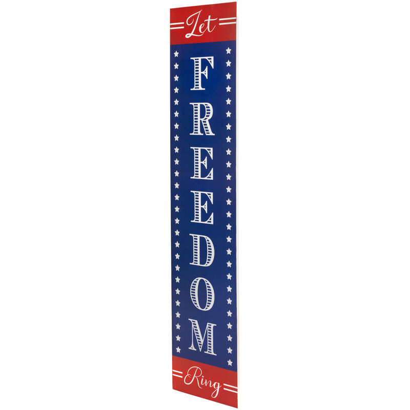 36" Let Freedom Ring Patriotic Wooden Porch Board Sign Decoration