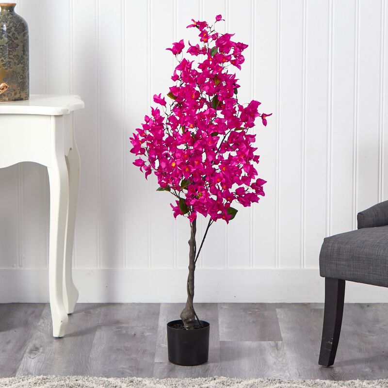 Hivvago 4 Feet Bougainvillea Artificial Tree