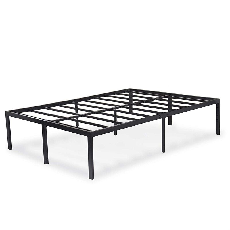 Hivvago Full 18-inch High Rise Heavy Duty Black Metal Platform Bed Frame