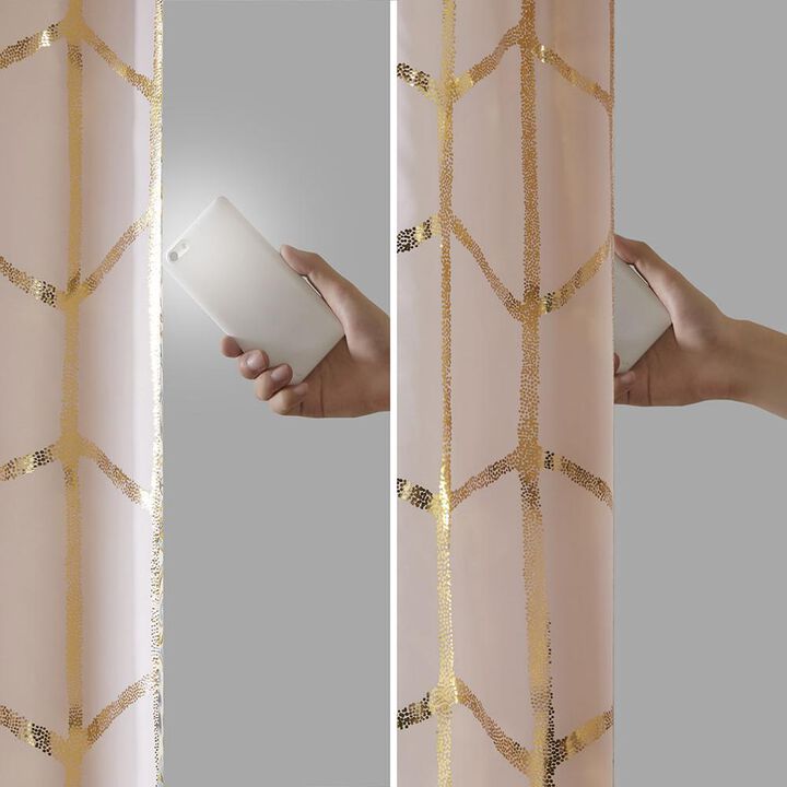 Belen Kox Metallic Printed Total Blackout Window Panel, Belen Kox