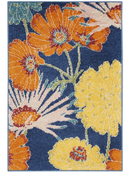Allur ALR06 Navy/Multicolor 2' x 3' Rug