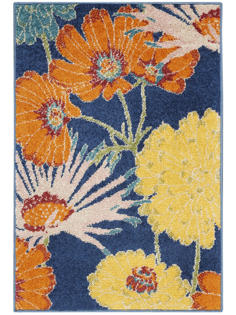 Allur ALR06 Navy/Multicolor 2' x 3' Rug