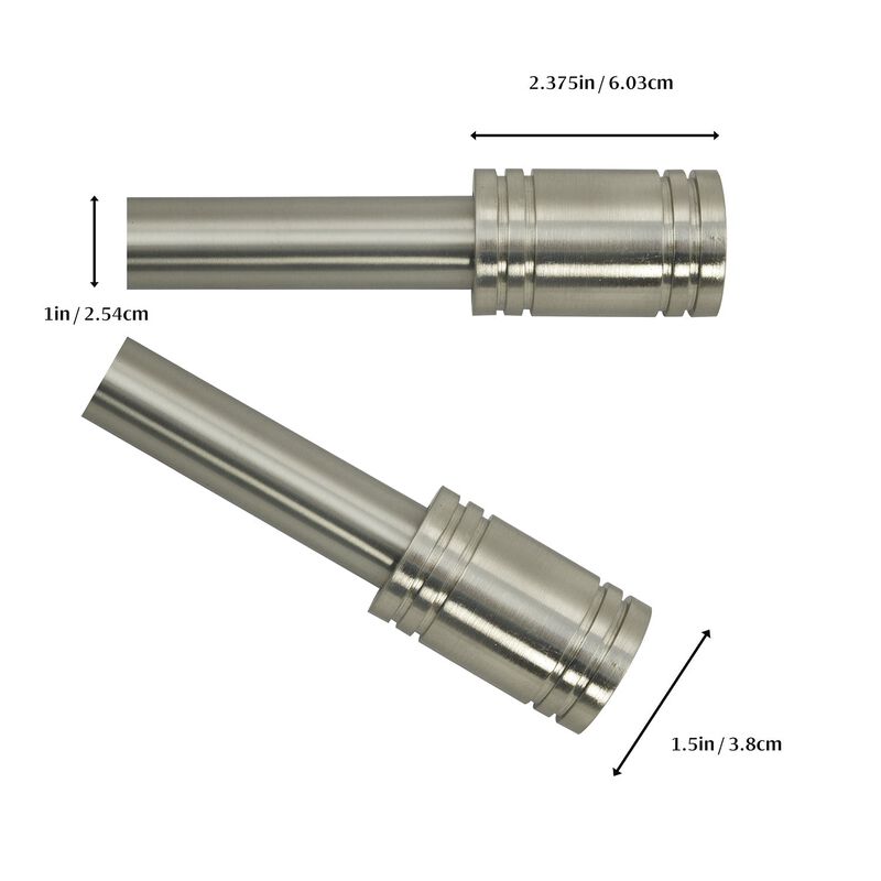 Lexington Ringlets Curtain Rod Set, Adjustable Length from 48" to 86"