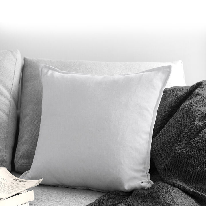 6ix Tailors Fine Linens Ancebridge Bright White Decorative Throw Pillows