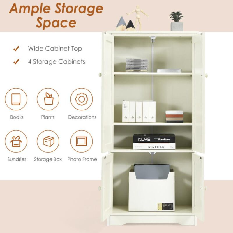 Hivvago Accent Storage Cabinet Adjustable Shelves