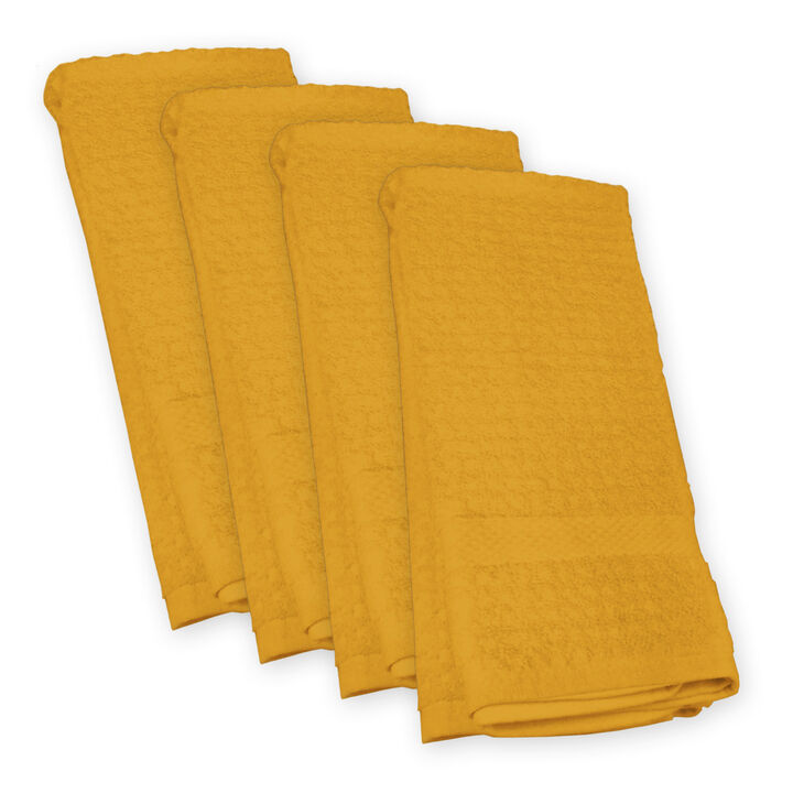 Set of 4 Yellow Traditional Dish Towels 26"