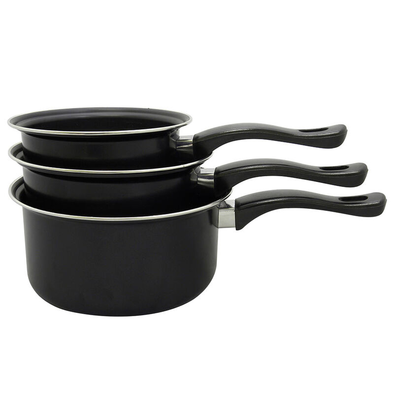 Brentwood 3 Piece Carbon Steel Sauce Pan Set