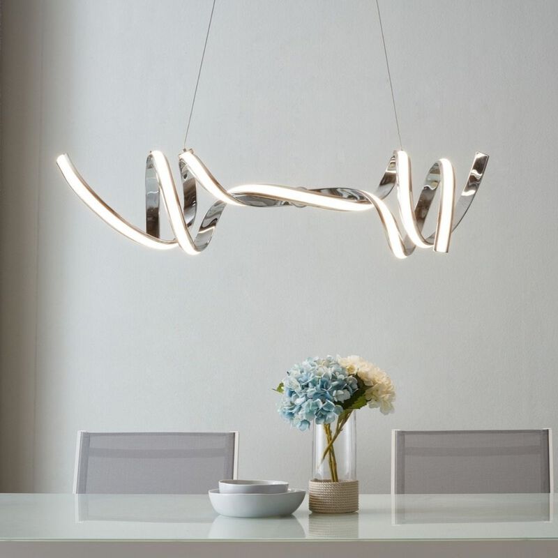 Munich Chandelier Chrome Metal Integrated LED Dimmable