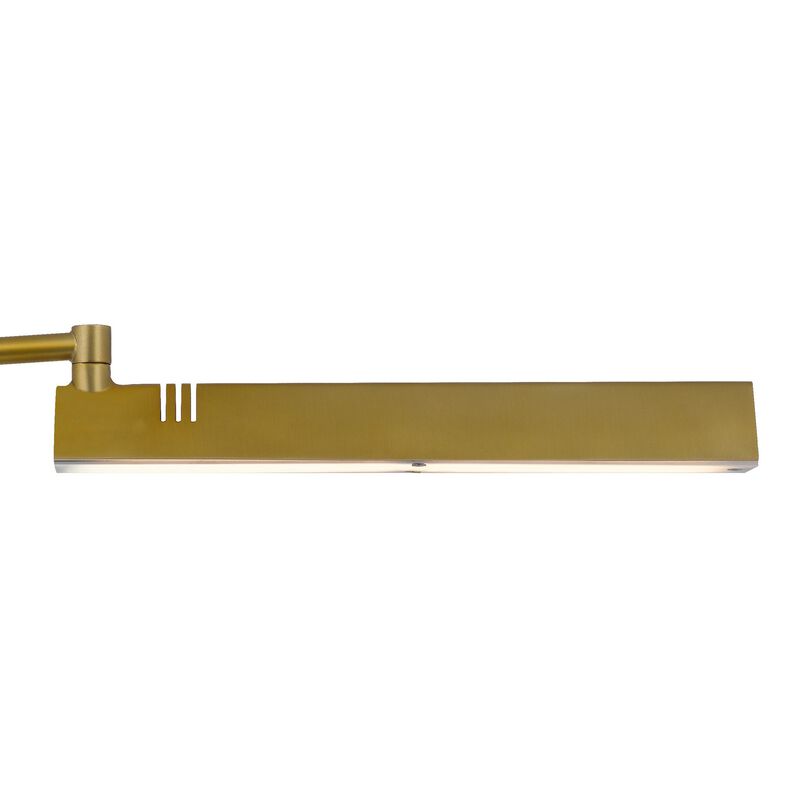 Hoso 18 Inch Desk Lamp, 2 USB Ports, AdjusDesk Bronze Metal Frame - Benzara