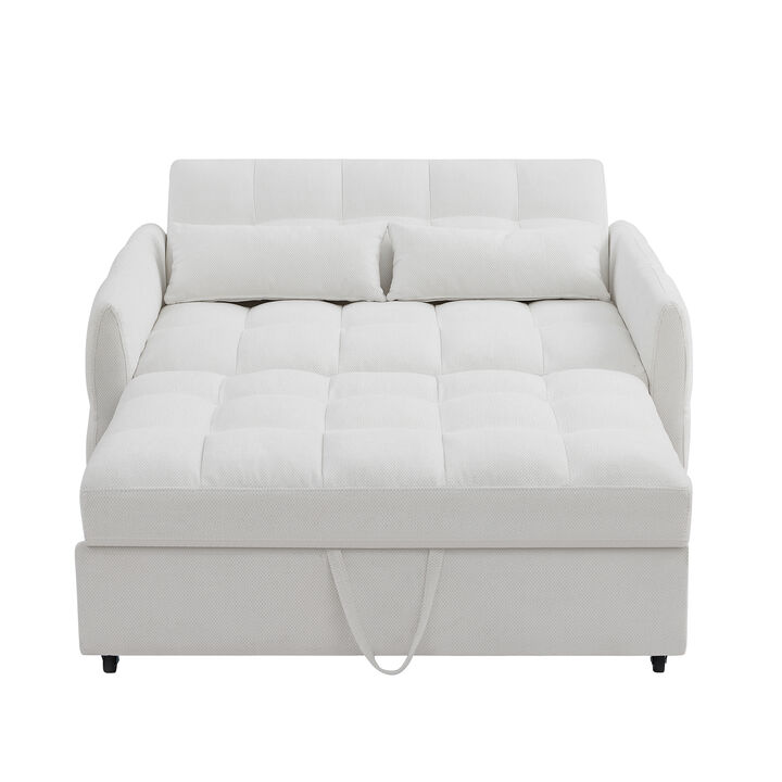 Merax Loveseat Sofa Pull-out Sleeper Sofa with 3 USB Ports
