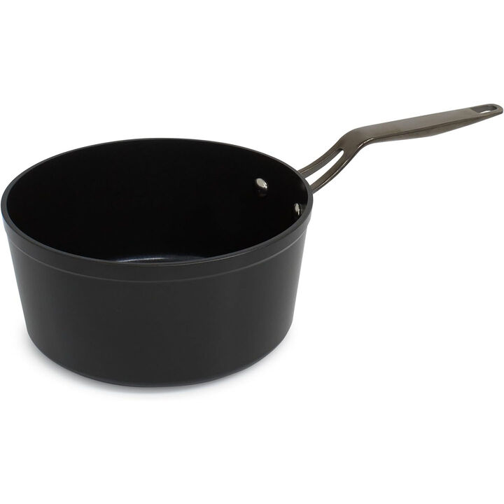 Blu. Cookware 2.7QT Nonstick Sauce Pan with Lid, Non-Toxic, Non-Stick Ceramic, PFA/PFOA-Free, Suitable for All Cooktops, Includes Cleaning Bamboo Brush
