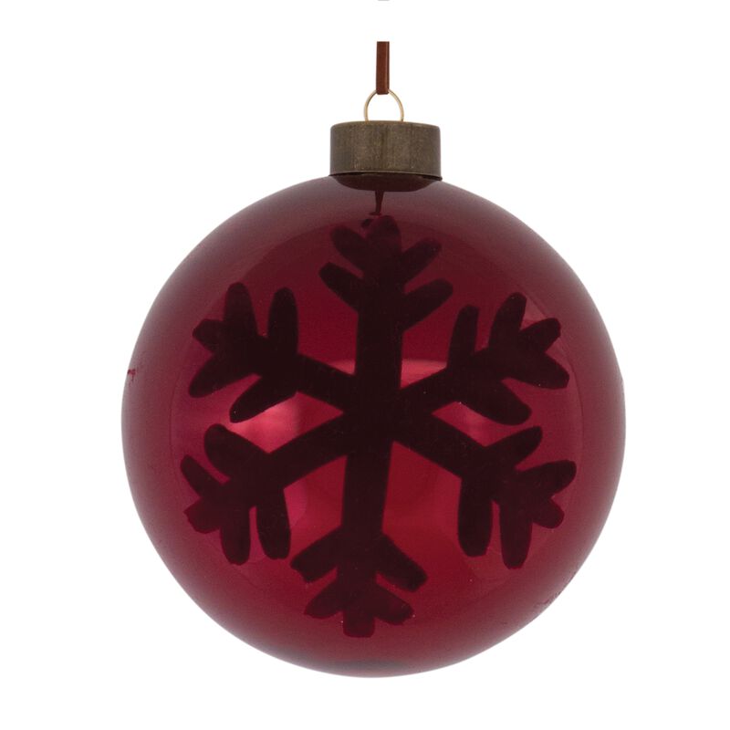 Ball Ornament (Set of 6) 4"D, 5"D Glass