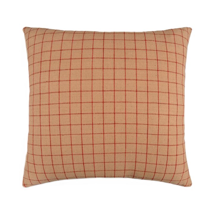 Earthy Finesse handwoven Brown cotton bold stripes pillow