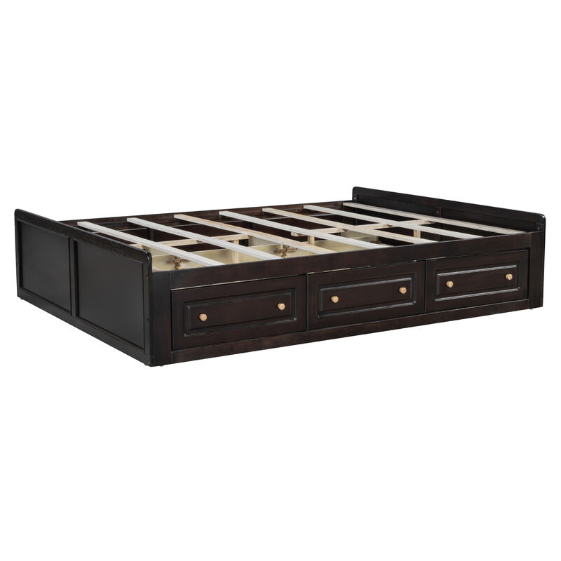 Merax Platform Bed Frame with 6 Drawers