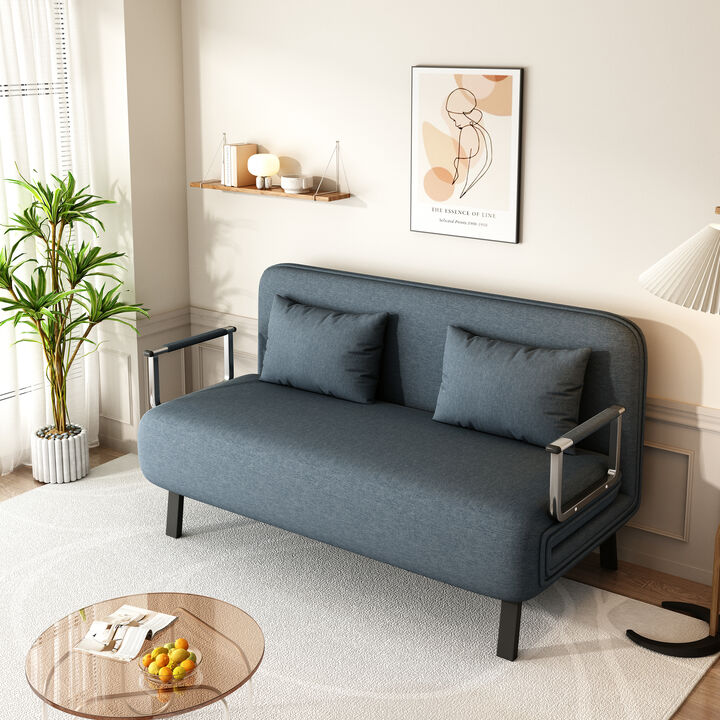 Merax Tri-Fold Sleeper Sofa  Loveseat with Adjustable Backrest