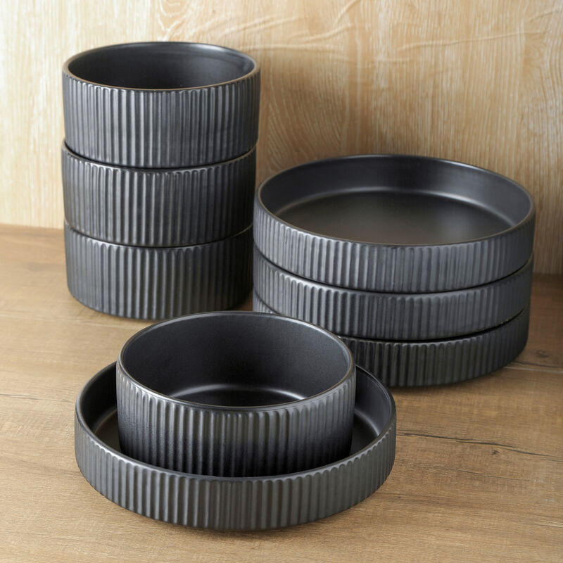 Christian Siriano Lusso Stoneware 32 Piece Dinnerware Set