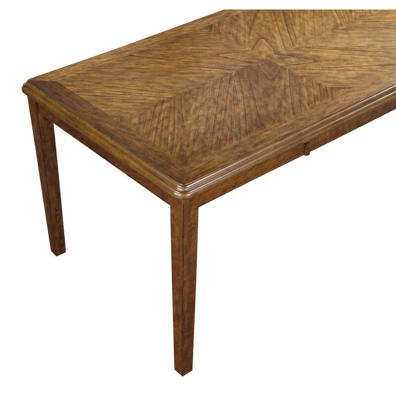 New Classic Furniture Gia 5-Piece 60 Wood Rectangular Dining Set with 4 Chairs in Brown
