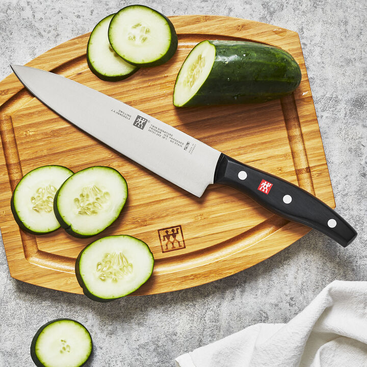 ZWILLING TWIN Signature 8-inch German Chef Knife, Kitchen Knife, Stainless Steel Knife, Black