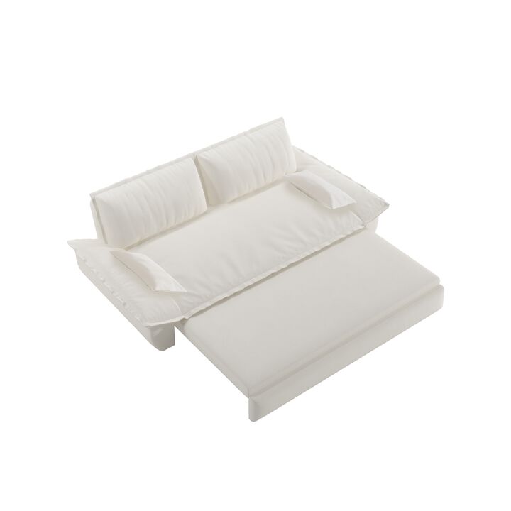 Merax Multi-Functional Velvet Sleeper Sofa Bed