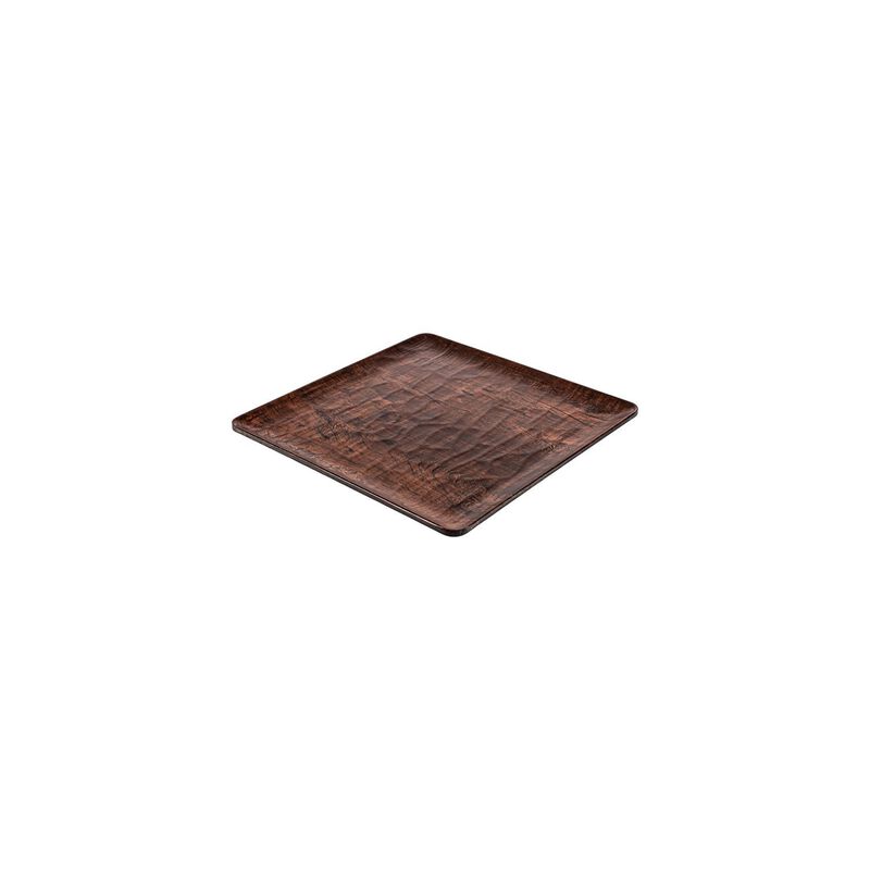 Turgla Composite 8.75" x 8.75" Square Brown Composite Plate (Set of 4)