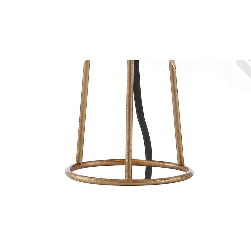 Stork Feather Metal LED Table Lamp