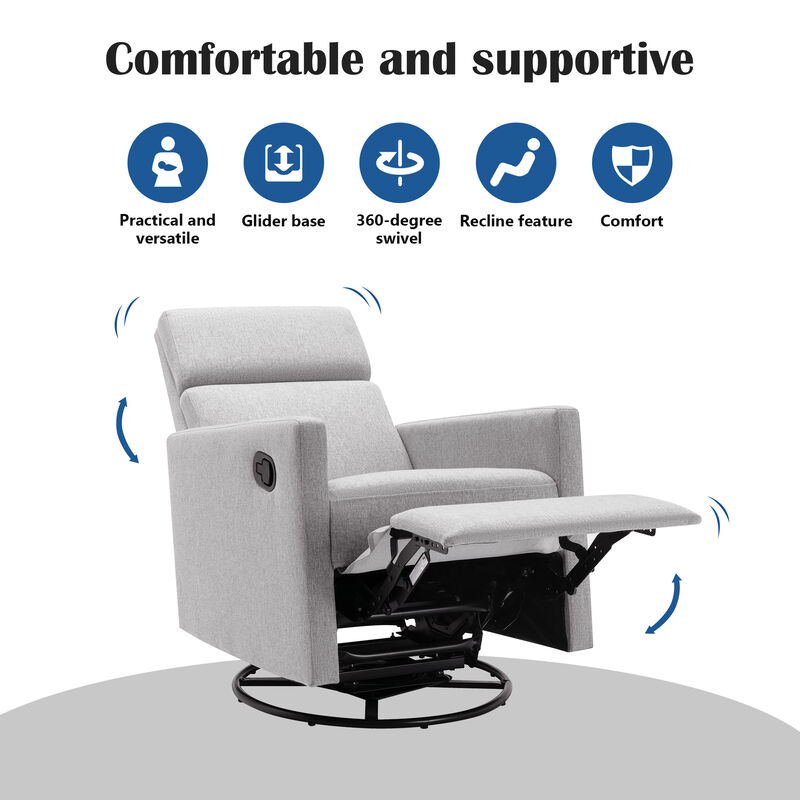 Merax Modern Upholstered Rocker Nursery Chair