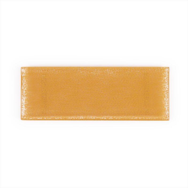 Glass Dinnerware 13.75" x 5" x h:0.5" Rectangular Glass Platter (Set of 2)