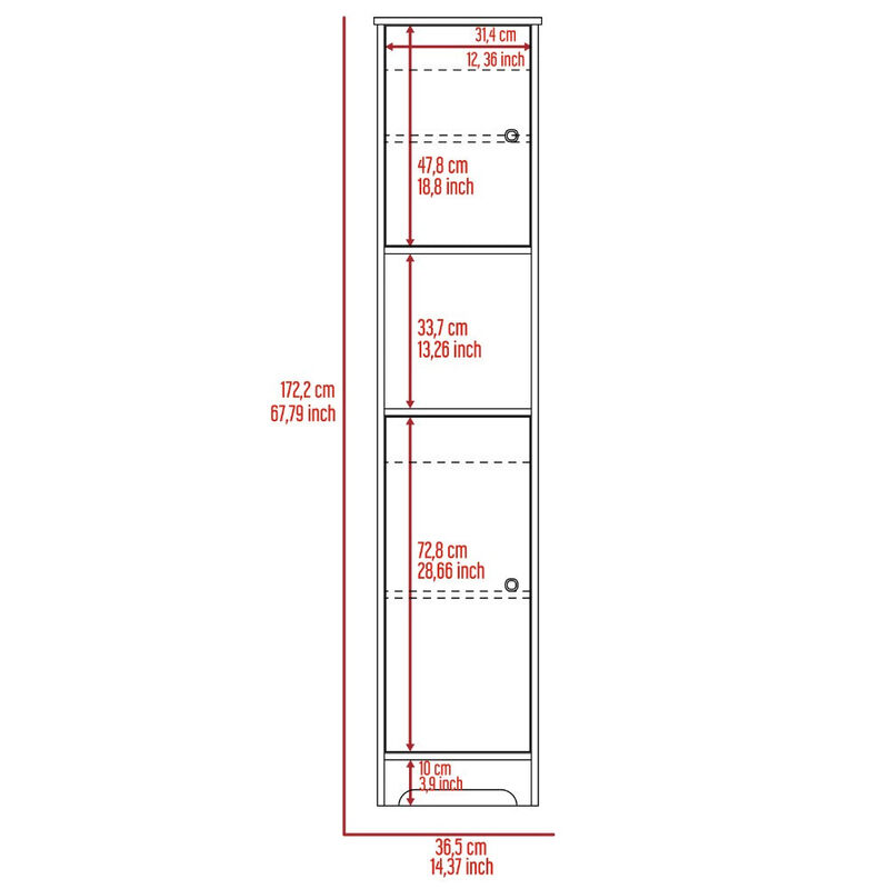 Linen Cabinet Albany, Bathroom, Light Oak