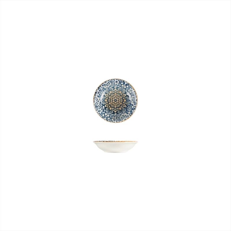 Alhambra dia.3.5" h:1" 2 oz. Round Decorated Porcelain Bowl (Set of 4)