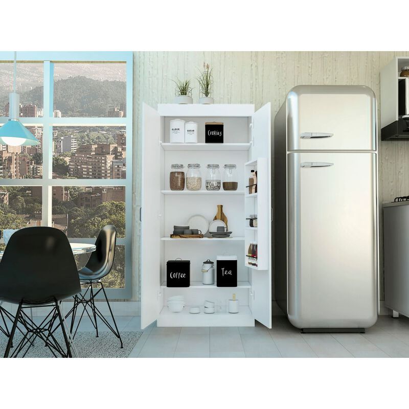 Cherry Hill 5-Shelf Pantry Cabinet White