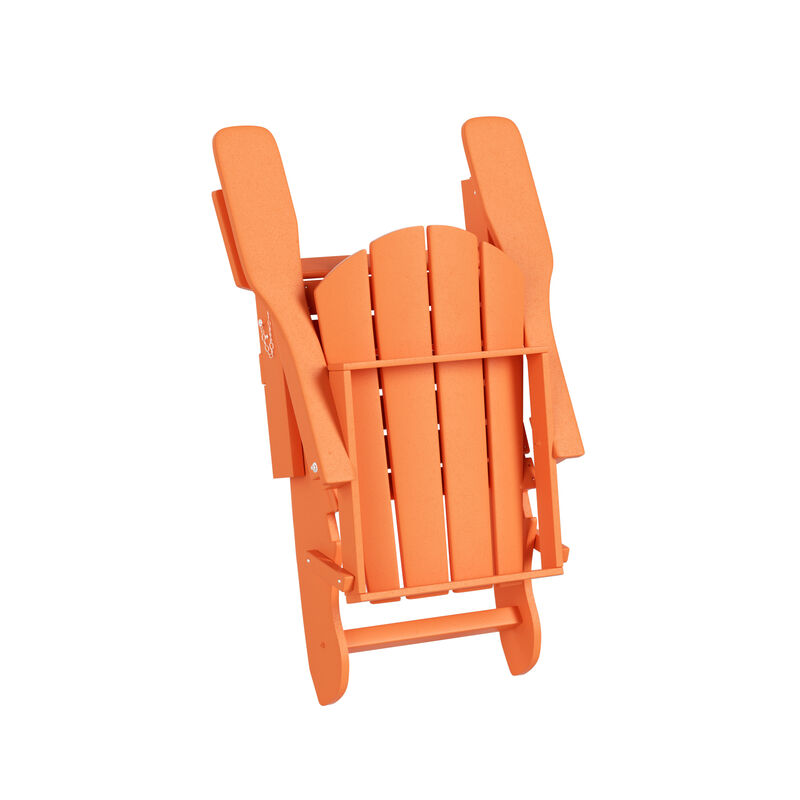 WestinTrends 4-Piece Folding Adirondack Chair With Footrest Ottoman Set