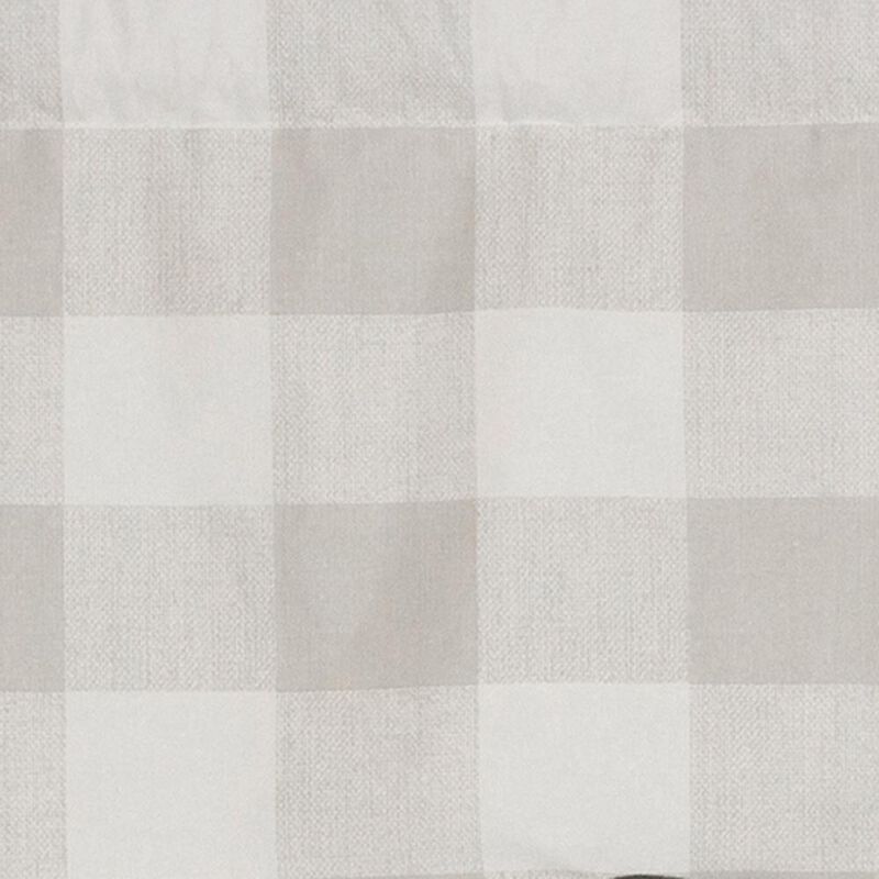 Grande Check Regal Style 3" Rod Pocket Valance 50" x 17" Gray by RLF Home