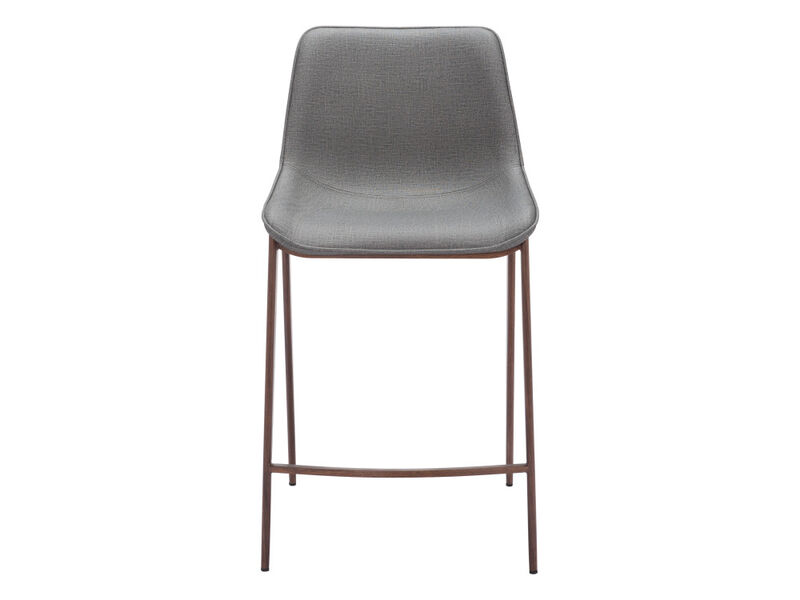 Magnus Counter Stool (Set of 2) Slate Gray & Walnut